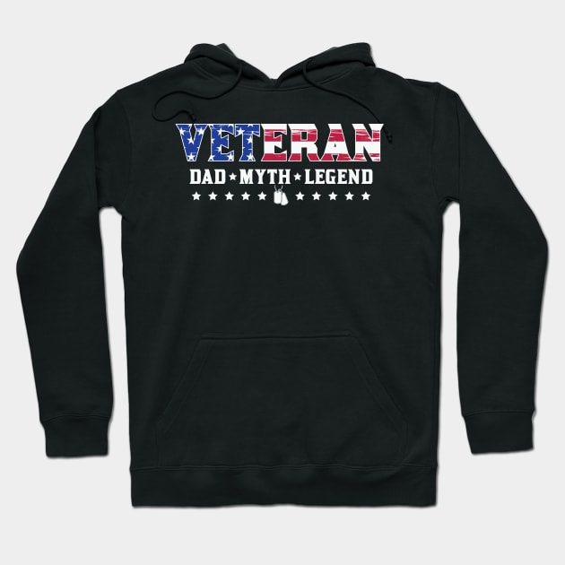 Veteran - Dad Myth Legend Hoodie by busines_night